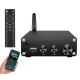 Two-channel amplifier Hi-Fi AUDIO 100Wx2 based on TPA3116D2 support Bluetooth USB and remote control Color Black