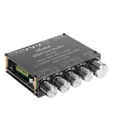 Sinilink XY-S100L – 2.1 channel 2x50 plus 100 watt subwoofer output Class D Audio Amplifier - support Bluetooth AUX and USB Color Black