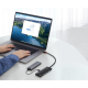 Хаб Разветвитель BASEUS с USB A на USB 3.0 Мульти Адаптер 4в1 плюс Type-C порт питания - удлинитель 100см - BS-OH013 HUB - Чёрный