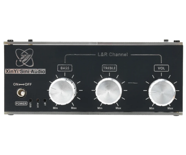 Усилитель звука двухканальный Sinilink XY-T3002P Hi-Fi 300Вт*2 на базе TPA3255 - поддержка Bluetooth AUX USB Цвет Чёрный