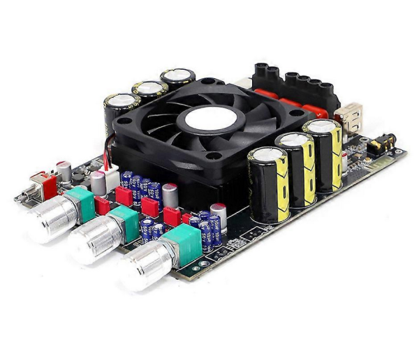 Усилитель звука двухканальный Sinilink XY-T3002P Hi-Fi 300Вт*2 на базе TPA3255 - поддержка Bluetooth AUX USB Цвет Чёрный