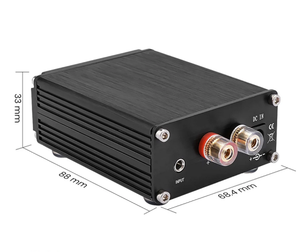 100 Watt Mono Subwoofer Amplifier with Low-Pass Filter Based on TPA3116 and NE5532 - Black
