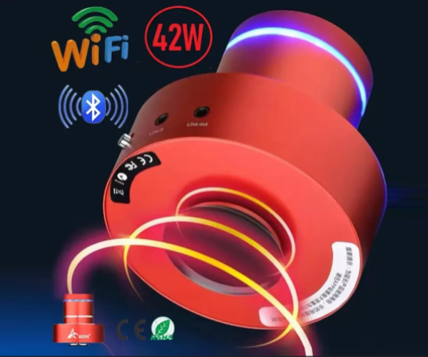 Портативна Віброколонка Adin X1-WiFi - 42 Ват Bluetooth 5.0 Червоний