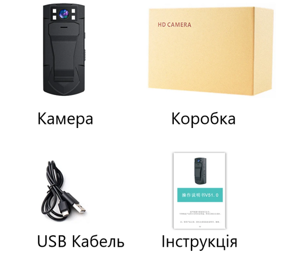 Body camera MD33 - Mini video recorder Full HD 1080P 1200mAh
