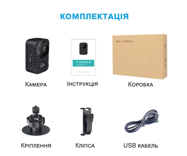 Міні-камера MD29 - відеореєстратор Nectronix Full HD 1080P 1200мАг