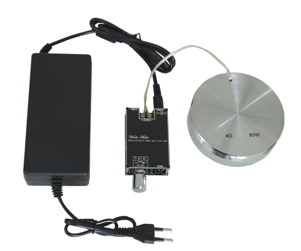 Vibro speaker "Hello Neighbor +" 80 Watt included: Amplifier ZK-1001B plus Vibro speaker 80W-4ohm plus Power supply