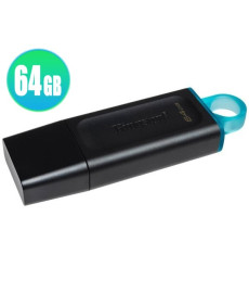 Флеш Пам'ять USB Kingston 64GB - USB 3.2 Gen1 DataTraveler Exodia Колір Чорний-Голубий