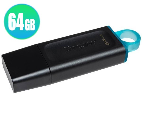 Флеш Память USB Kingston 64GB - USB 3.2 Gen1 DataTraveler Exodia Цвет Черный-Голубой