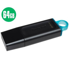 Флеш Пам'ять USB Kingston 64GB - DataTraveler Exodia USB 3.2 Gen1 Колір Чорний-Голубий