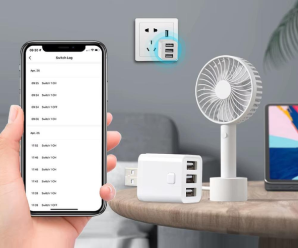 Розумний Wi-Fi-адаптер на 3 USB порти Tuya Smart 3CH Колір Білий