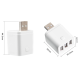 Розумний Wi-Fi-адаптер на 3 USB порти Tuya Smart 3CH Колір Білий
