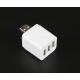 Розумний Wi-Fi-адаптер на 3 USB порти Tuya Smart 3CH Колір Білий