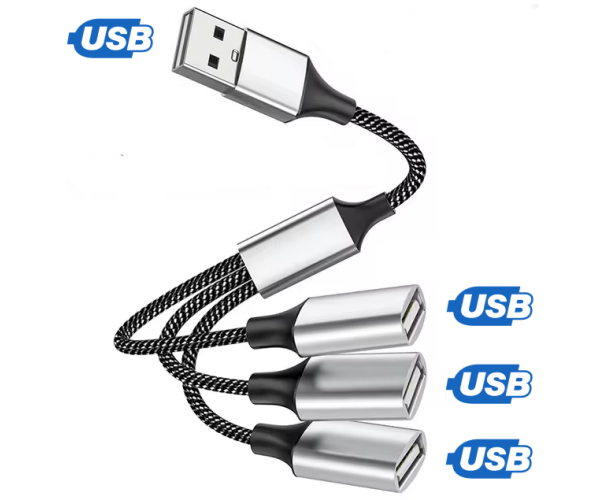 Розгалужувач Хаб USB A- 3в1 Мульти порт Адаптер UA1-UA3-EDIT