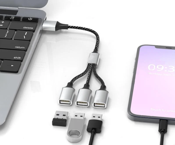 Розгалужувач Хаб USB A- 3в1 Мульти порт Адаптер UA1-UA3-EDIT