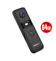 Боди камера BOBLOV C18 - нагрудный WiFi мини видеорегистратор HD 1296P 64GB