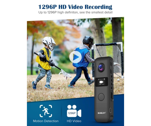 Body camera BOBLOV C18 - WiFi mini video recorder HD 1296P 64GB