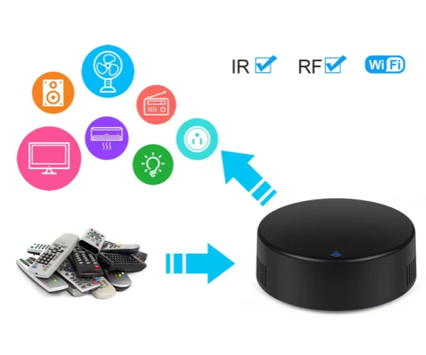 Smart Wi-Fi Remote Control RF and IR 433/315MHz Tuya Smart Round – Color Black