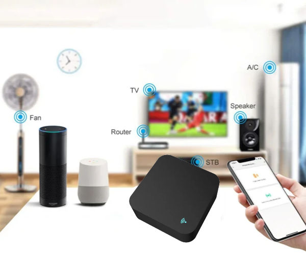 Умный Wi-Fi-пульт дистанционного управления RF и IR 433/315МГц Tuya Smart Квадратный - Цвет Чёрный