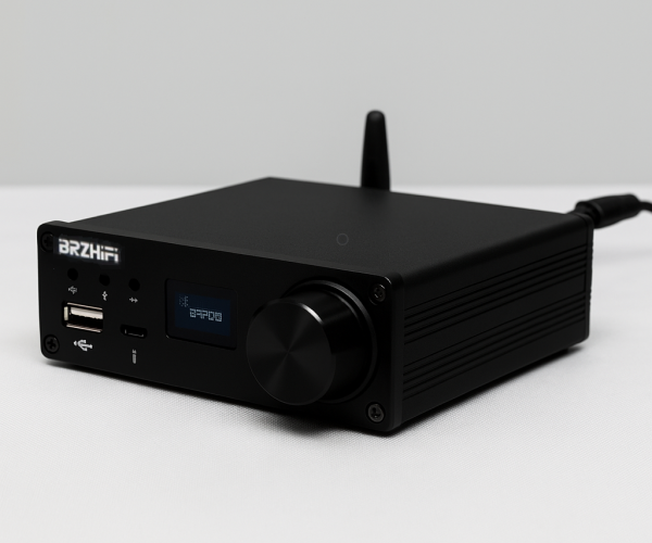 Підсилювач двоканальний BRZHIFI Audio C40 Hi-Fi 130x2 Вт на базі TPA3250 та ЦАП ES9023 - підтримка Bluetooth та пульта керування Колір Чорний