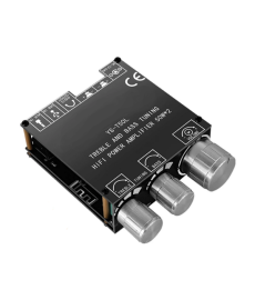 Підсилювач звуку двоканальний T50L 50x2 Ват D-клас - підтримка Bluetooth AUX USB Колір Чорний