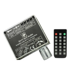 Y50L – dual-channel 2x50 Watt Class D Audio Amplifier - support remote control Bluetooth AUX and USB Color Black
