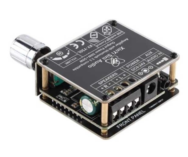 Y50L – dual-channel 2x50 Watt Class D Audio Amplifier - support remote control Bluetooth AUX and USB Color Black