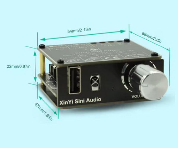 Y50L – dual-channel 2x50 Watt Class D Audio Amplifier - support remote control Bluetooth AUX and USB Color Black