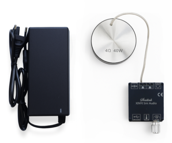 Vibro speaker "Hello Neighbor +" 40 Watt included - Amplifier Sinilink XY-C50L plus Vibro speaker 40W-4Ω plus Power supply
